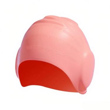 Imagem de Boné de natação silicone fashion para homens e mulheres adultos com proteção ouvidos cabelo longo competições profissionais mergulho esportes aquáticos