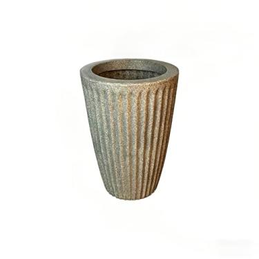 Imagem de Vaso Coluna Romana de Polietileno - Decorativo para Plantas, Resistente a Intempéries para Residência e Exteriores (Cimento)