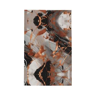 Imagem de XLLingL Toalha de cozinha tipo waffle com textura de mármore, com estampa de respingos, panos de prato de microfibra, para decoração e limpeza de cozinha - 1 peça