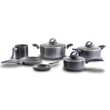 Imagem de Jogo de Panelas Ceramic Life Smart Plus Cinza 6 Peças - Brinox 4791/114