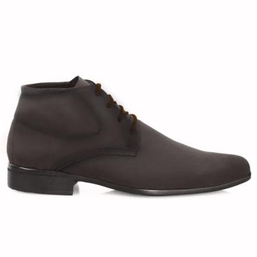 Imagem de Bota Social Masculina Nobuck Café SLZ