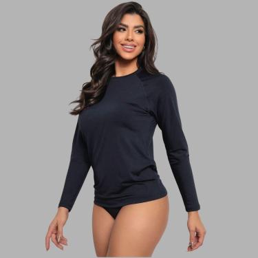 Imagem de Blusa Camiseta Feminina Com Proteção Uv Manga Longa Linha Premium-Feminino