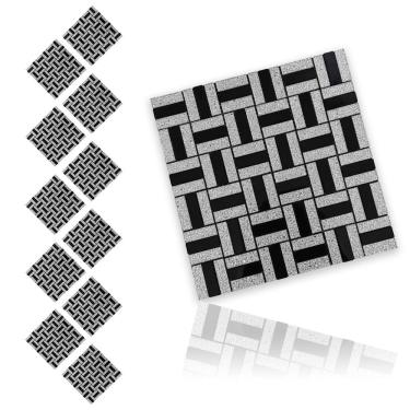 Imagem de Pastilha De Vidro Kit 11 Uni Adesiva Parede Cozinha Banheiro Sala Decorativa Moderna Requintado Reforma Aplicacao Facil