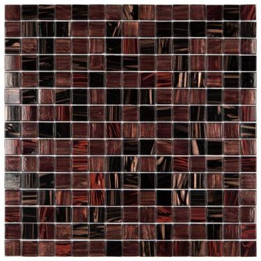 Imagem de Pastilha de Vidro de 31cm x 31cm Rende  Glass Mosaic Vermelho