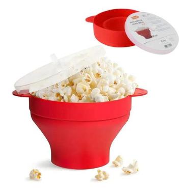 Imagem de Pipoqueira Silicone 2.5L com Refratário Vermelho Mori Pop Mo - Congrat
