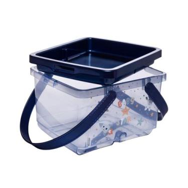 Imagem de Caixa Organizadora Infantil Porta Fraldas Bebê Plasútil, Astronauta