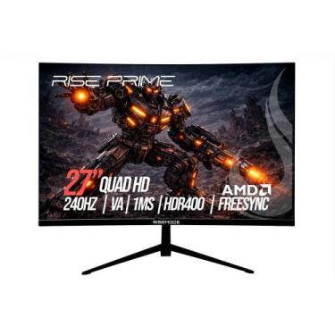 Imagem de Monitor Gamer Curvo Rise Mode Prime 27", QHD, 240Hz, 1ms, VA, FreeSync