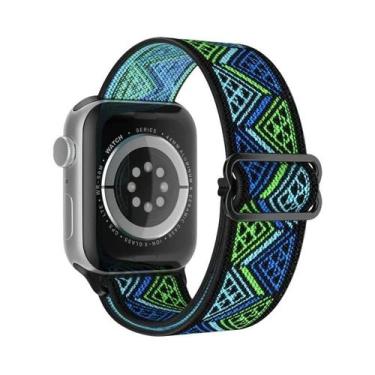Imagem de Pulseira Ajustável De Nylon Elástico Solo Loop Para Apple Watch 49mm 4