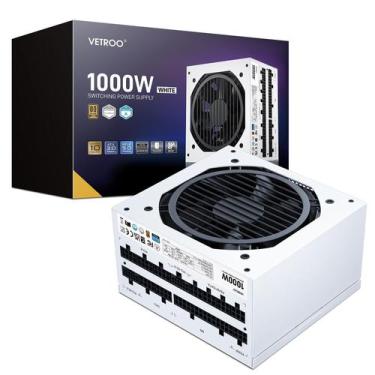 Imagem de Fonte de alimentação Vetroo 1000W 80 Plus Gold Full Modular White