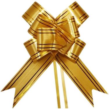 Imagem de Laco Pronto Decorado 45MMX71CM Amarelo Fio Dourado - Make+