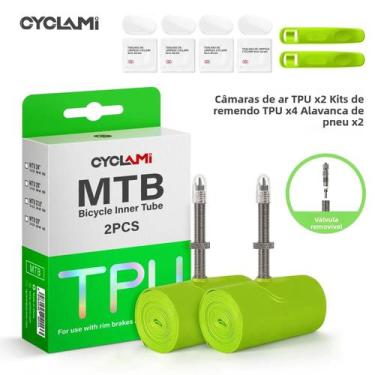 Imagem de Câmara De Ar Ultraleve Em TPU Para Bicicleta Com Válvula Presta De Met
