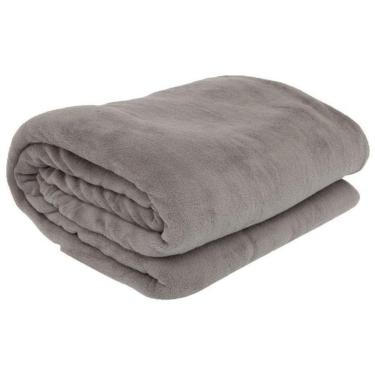 Imagem de Cobertor Manta Casal Padrão Cinza Anti Alérgico