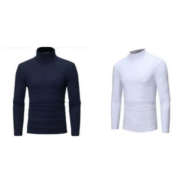 Imagem de Kit Com 2 Unidades De Camisa Segunda Pele Masculina Gola Alta - Freita