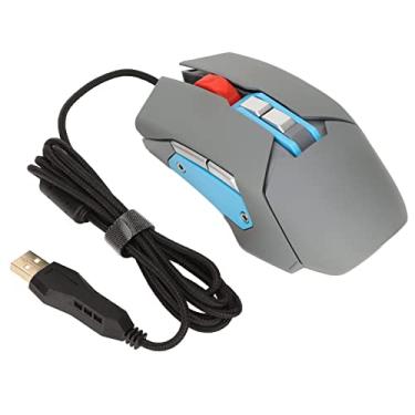 Imagem de Mouse de voz para jogos de computador ergonômico, DPI de 3 níveis e programação macro de 9 botões Mouses gamer com fio de alto desempenho para PC, desktop, notebook e para Mac
