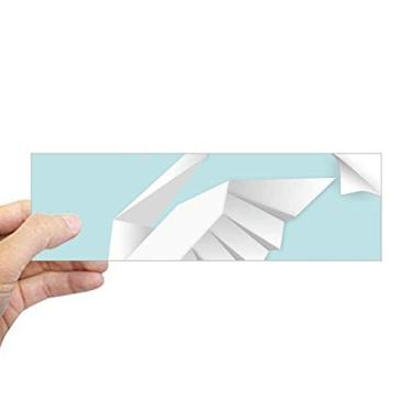 Imagem de DIYthinker Adesivo retangular com estampa de borboleta abstrata de cisne branco para janela de notebook