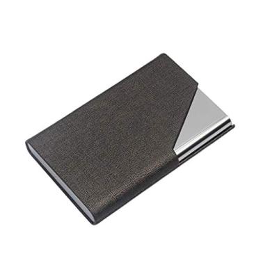 Imagem de LOHONER Estojo de cartão de visita de metal profissional, porta-cartões de visita portátil.