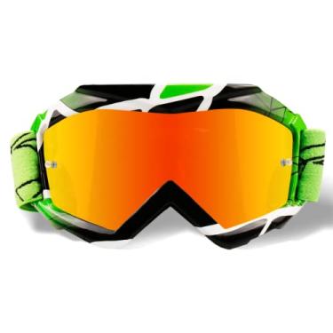 Imagem de NENKI Óculos de motocross infantis ATV Googles Youth Dirt Bike MTB OTG UTV MX Googles 4 Wheeler Dirtbike Riding Anti Fog Red Lens