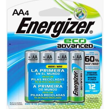Imagem de 4- Pilha Aa4 Energizer Eco Duro 60% Mais Alcalina Pequena