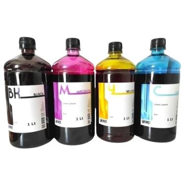 Imagem de Kit 2 Litros Tinta P/ Recarga Cartuchos HP Kings Of Ink Comum