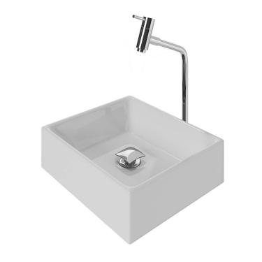 Imagem de Kit Cuba Tulipa Sobrepor com Torneira DL08 e Valvula Click