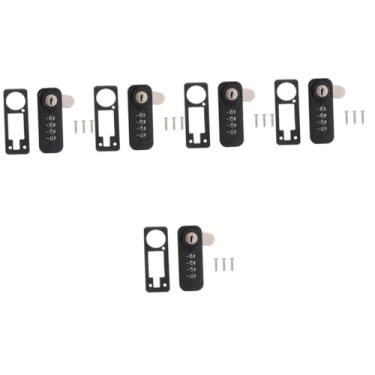 Imagem de DOITOOL 5 Unidades 4 cadeado com senha cadeado de combinação bloqueio de came combinado fechadura mecânica da porta fechadura para armário fechadura do portão Universal aço