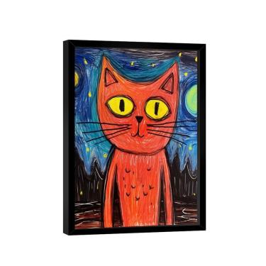 Imagem de Quadro Gato Arte Da Escola -- Br Artes