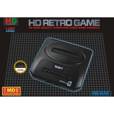 Imagem de Console de Videogame Retro com Controlador Sem Fio  Sega MEGADRIVE2  MD2  Saída HDMI  720DPI  2.4G