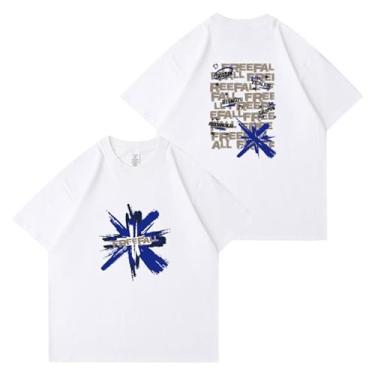Imagem de Camiseta Txt Solo Freefall k-pop Merch Support Estampada Camisetas Soltas Unissex, Branco, GG