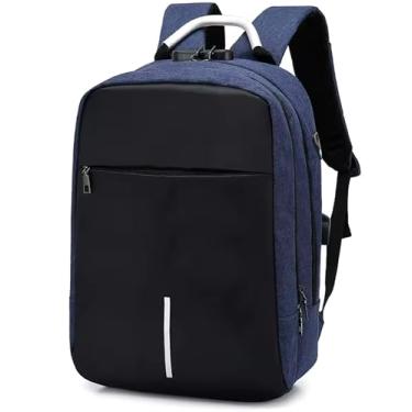 Imagem de Mochila Notebook Executiva Reforçada Impermeável Masculina e Feminina Com Usb Para Escola Trabalho Faculdade Viagem Com Design Slim Resistente e Moderna (Azul)