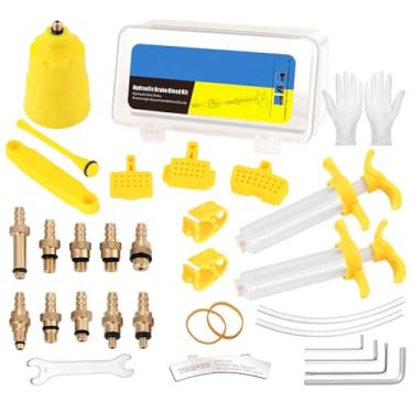 Imagem de HOUSON Kit de ferramentas de reparo de freio a disco hidráulico de bicicleta para freios Shimano Tektro Magura SRAM