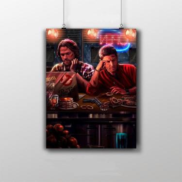 Imagem de Placa Decorativa Dean E Sam - Supernatural Wallpaper