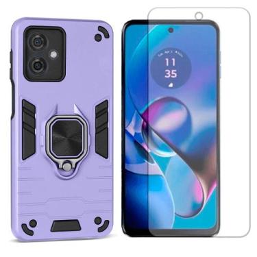 Imagem de Capa Case Anel Para Motorola Moto G54 + Pelicula Hidrogel - GR Global 