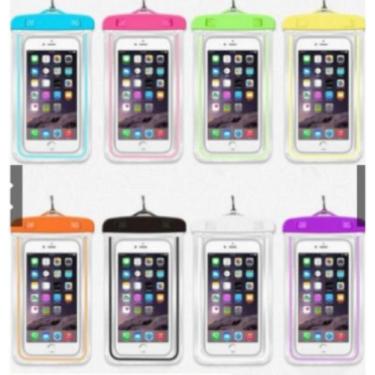 Imagem de Kit 5 Capas De Celular Protetora Impermeável Prova D'Água Mergulho Pra