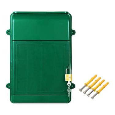 Imagem de Wswqop Caixa de Correio Montada com Fechadura, Urna, Organizador de Caixa de Sugestões Multifuncional, 34,5 X 26 X 10 Cm, Caixa de Correio para O, Verde, Tamanho real
