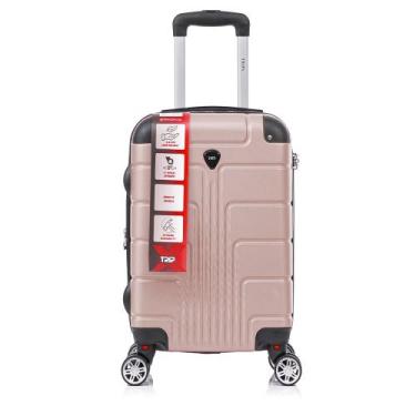 Imagem de Mala De Viagem Bordo Pequena 8kg ANAC Rodinhas Duplas TripX, Rose gold