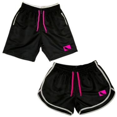 Imagem de Kit Short Casal Masculino e Feminino Combinando Verão Praia Piscina Ac