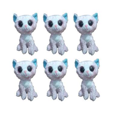 Imagem de Kit C/6x Brinquedo de Pelúcia Gato Rosa - Ty Rara