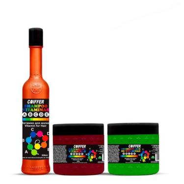 Imagem de Kit Vitaminas Coiffer Hidratação e Anti Queda e Nutrição 3 unid.