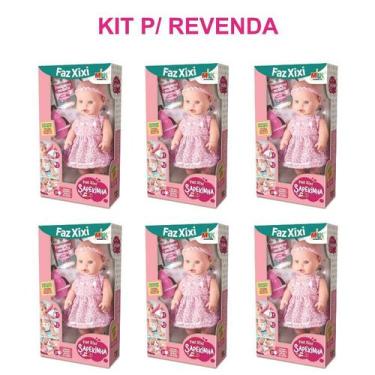 Imagem de Kit 2 Bonecas Baby Faz Xixi De Verdade + Mamadeira + Fralda - Milk Bri