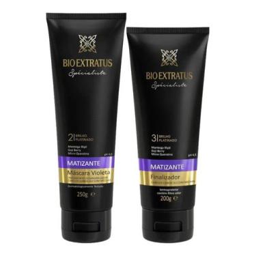 Imagem de Kit 1 Máscara Violeta 250g  1 Finalizador 200g Matizante - BIOEXTRATUS
