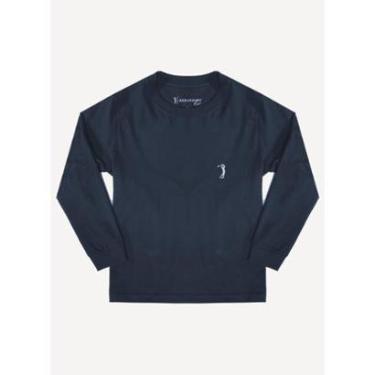 Imagem de Camiseta Aleatory Infantil Lisa Manga Longa Freedom Marinho-Masculino
