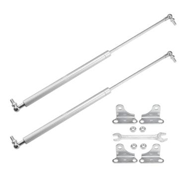 Imagem de X AUTOHAUX 2 peças 50.8 cm 20.4 kg/200N Silver Tone Lift Support Struts Shock Gas Spring with Wrench Universal for RV Car Truck Boat
