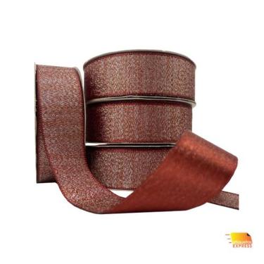 Imagem de Fita Cetim Lurex Acabamento 22mm - DECORAÇÃO  PRESENTES  LAÇOS  ARTESA