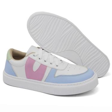 Imagem de Tênis Feminino Blogueira Casual Super Tendência - Valentina Rosa, Azul