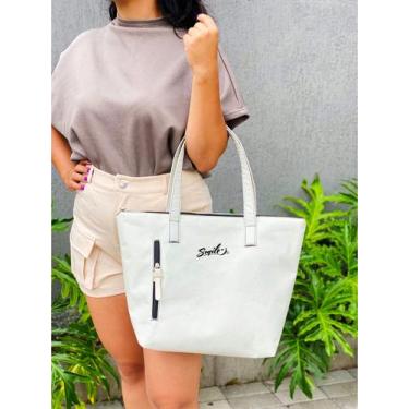 Imagem de Bolsa Shopper Nylon SMILE de Ombro Clean Esportiva Academia Bags Gym M