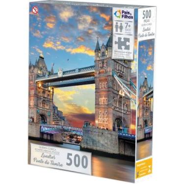 Imagem de QUEBRA-CABEÇA Cartonado Londres Ponte de Tâmisa 500 Peças - Pais e Fil