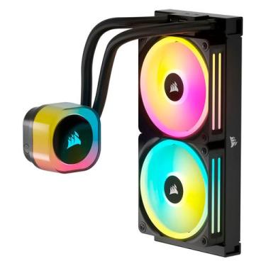 Imagem de WaterCooler Processador Corsair iCUE Link H100i RGB AIO 240M, preto