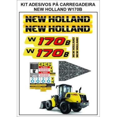 Imagem de Adesivos Pá Carregadeira New Holland W170B - MJS