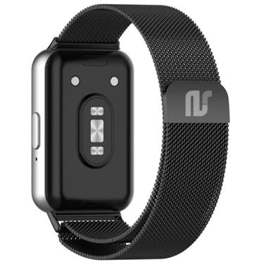 Imagem de Pulseiras NSmart magnética em aço inoxidável compativel com Galaxy Fit3 (Preta Aço, Fit3)