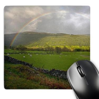 Imagem de 3dRose Mouse pad LLC 20 x 20 x 0,63 cm Scotland, Scottish Highlands, Rainbow, Sheep David Slater (mp_82807_1)